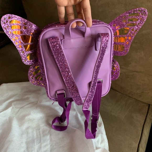 NEW Dolls Kill x Club Exx Violet Metamorphic Glitter
Backpack Shoulder Bag Purse - Picture 6 of 16